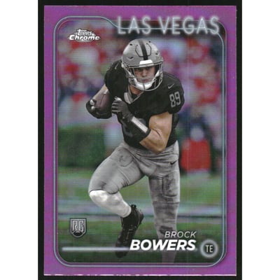 2024 Topps Chrome Pink Refractors #207 Brock Bowers