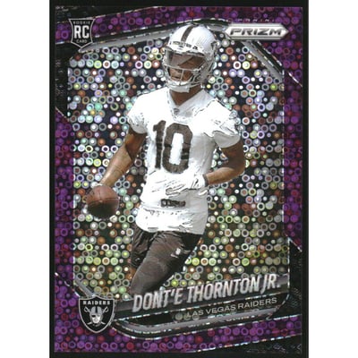 2025 Panini Prizm Prizms No Huddle Purple #369 Dont'e Thornton Jr.