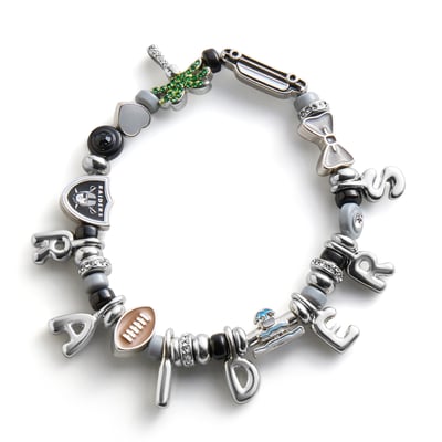 Las Vegas Raiders BaubleBar Motif Beaded Bracelet
