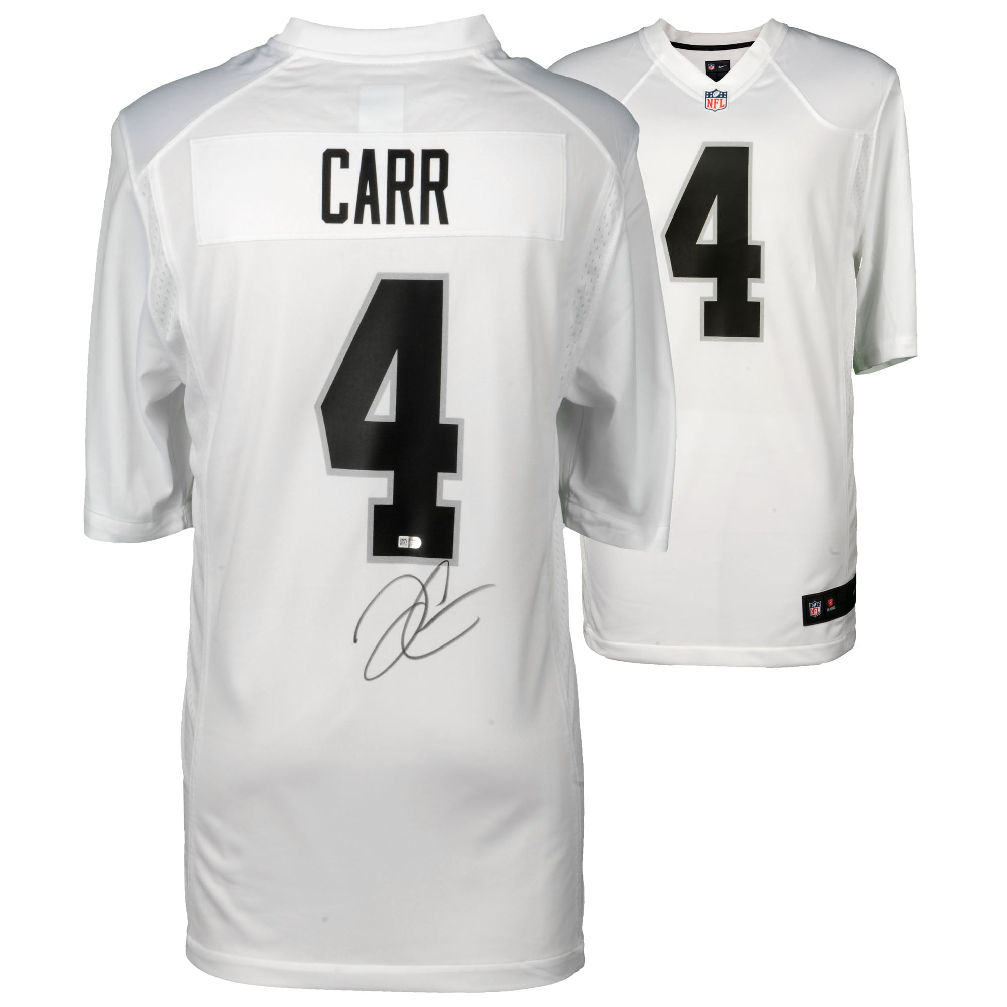 Autographed Las Vegas Raiders Derek Carr Fanatics Authentic White