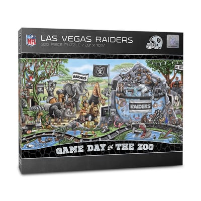 Las Vegas Raiders Fanpoint 10.5" x 28" Game Day at the Zoo 500-Piece Puzzle