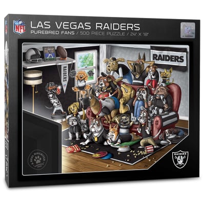 Las Vegas Raiders Fanpoint Purebred Fans 18'' x 24'' A Real Nailbiter 500-Piece Puzzle