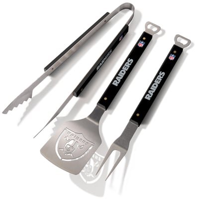Las Vegas Raiders Fanpoint Spirit Series 3-Piece BBQ Set