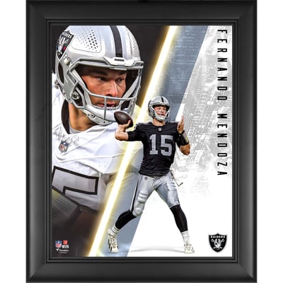 Fernando Mendoza Las Vegas Raiders Fanatics Authentic Framed 13" x 16" Radiance Collage