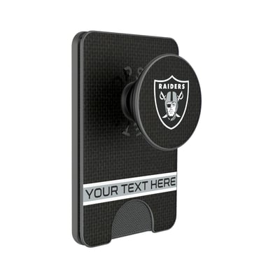Las Vegas Raiders Keyscaper Personalized Endzone Solid PopSockets Magnetic Wallet