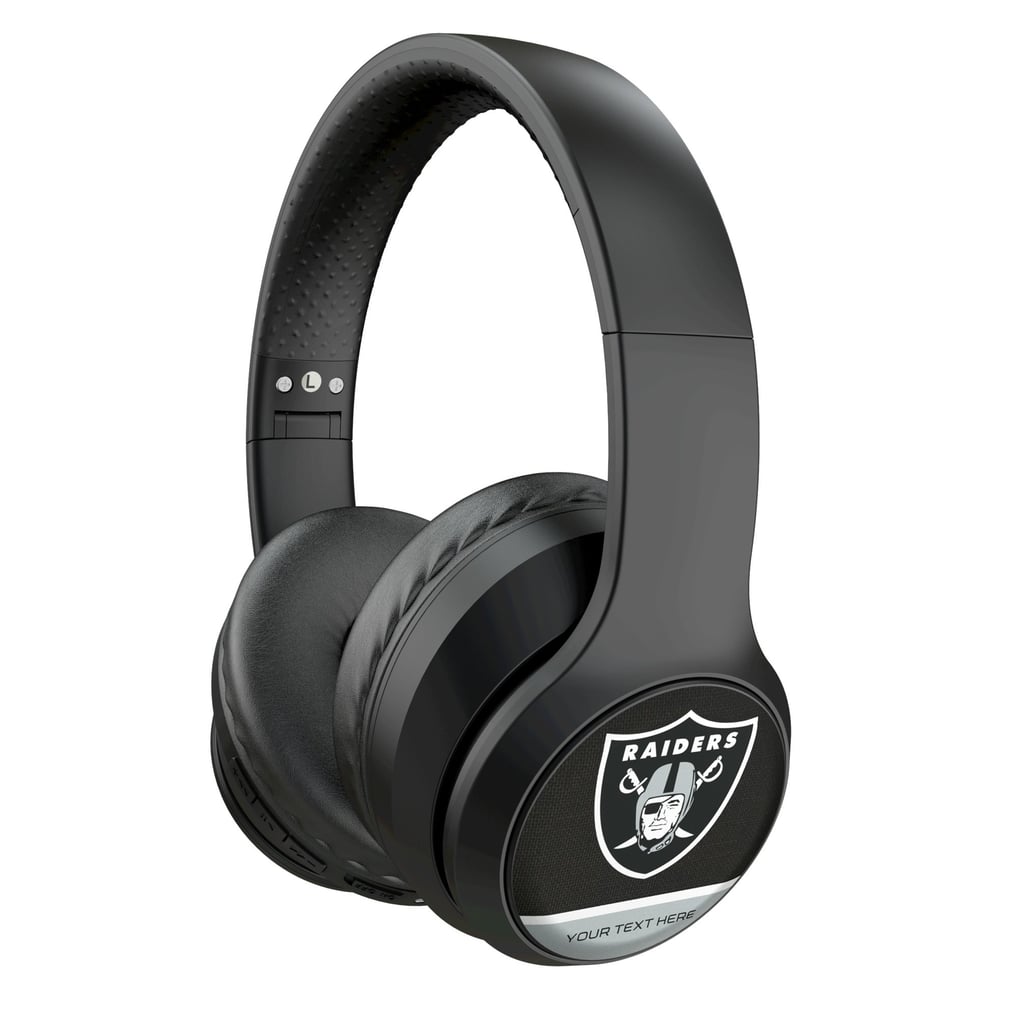 Las Vegas Raiders Keyscaper Personalized Endzone Solid Wireless Bluetooth Headphones With Case