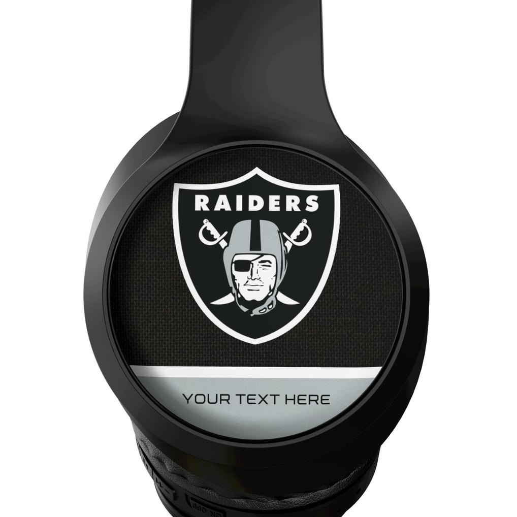 Las Vegas Raiders Keyscaper Personalized Endzone Solid Wireless Bluetooth Headphones With Case