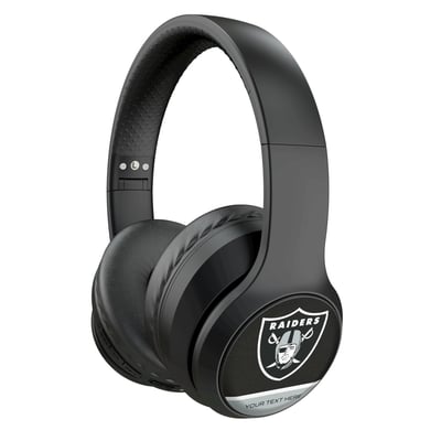Las Vegas Raiders Keyscaper Personalized Endzone Solid Wireless Bluetooth Headphones With Case