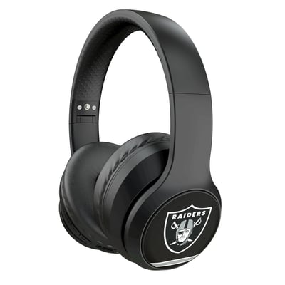Las Vegas Raiders Keyscaper Stripe Wireless Bluetooth Headphones With Case