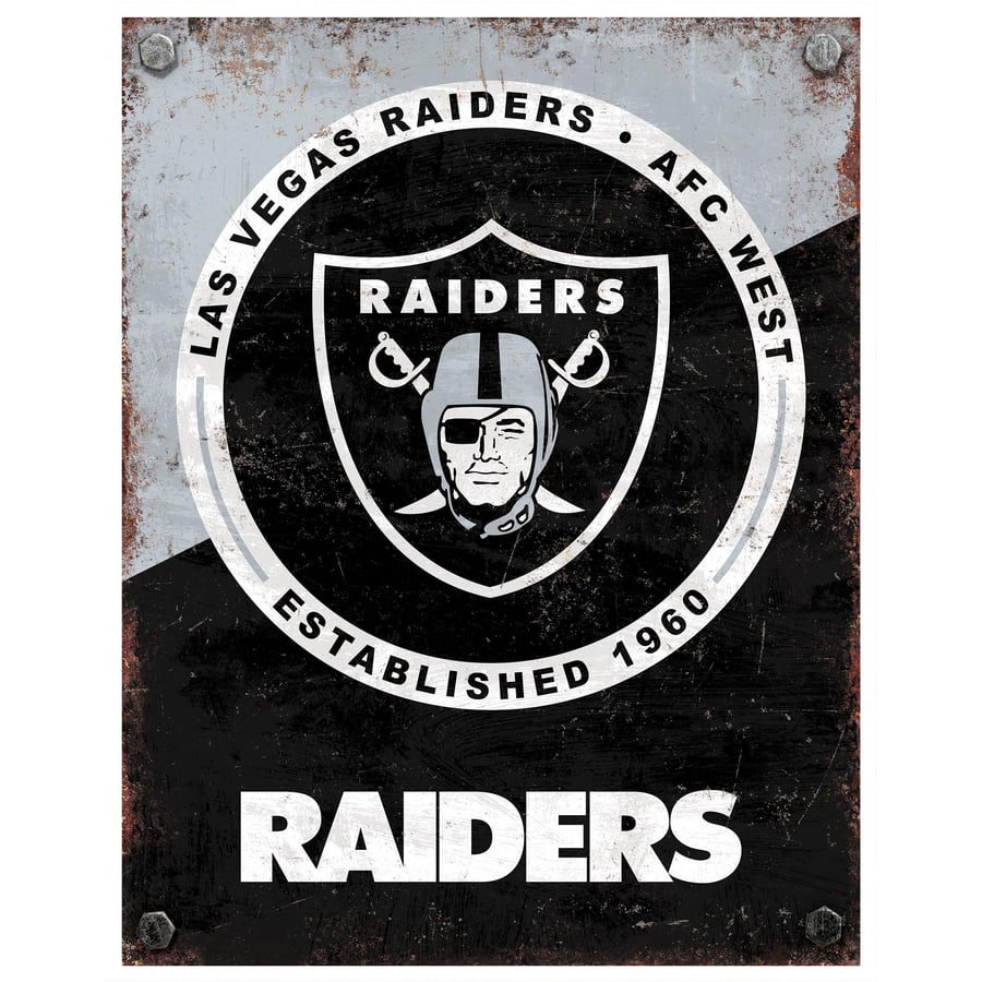 Raiders Rip Sign 1960 Raiders Logo