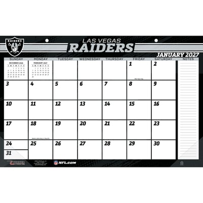 Las Vegas Raiders 17" x 11" Desk Pad Calendar