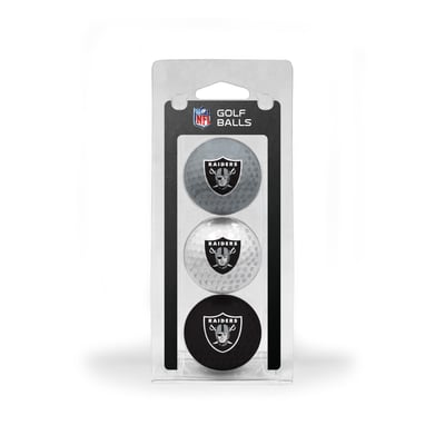 Las Vegas Raiders 3-Pack Multi-Colored Team Golf Ball Set