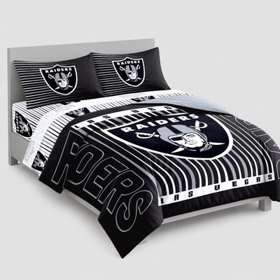 Logo Brands Las Vegas Raiders Momentum Bed In A Bag - Full