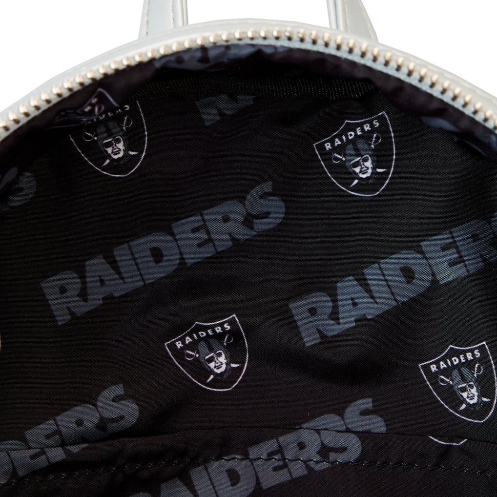 Las Vegas Raiders Loungefly Sequin Mini Backpack display picture 1