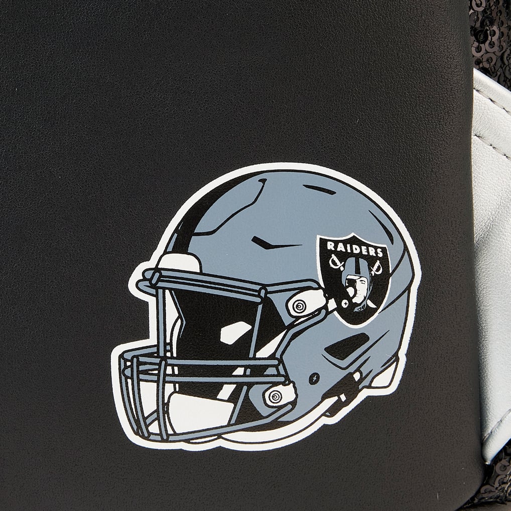 Las Vegas Raiders Loungefly Sequin Mini Backpack display picture 3