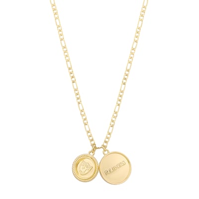 Las Vegas Raiders LUV AJ Double Coin Logo Necklace