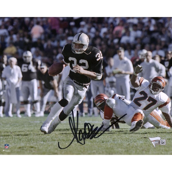Marcus Allen Facsimile Autographed Football Jersey - Oakland Las Vegas Raiders Black Reprint Men's XL