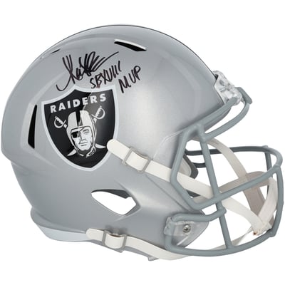 Marcus Allen Las Vegas Raiders Autographed Fanatics Authentic Riddell Speed Replica Helmet with "SB XVIII MVP" Inscription