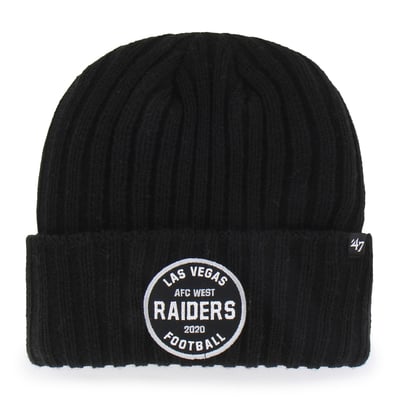  Las Vegas Raiders '47 Ribbed Snowdrift Cuffed Knit Hat - Black