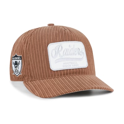 Las Vegas Raiders '47 Throwback Corduroy Patch Hitch Adjustable Hat - Brown