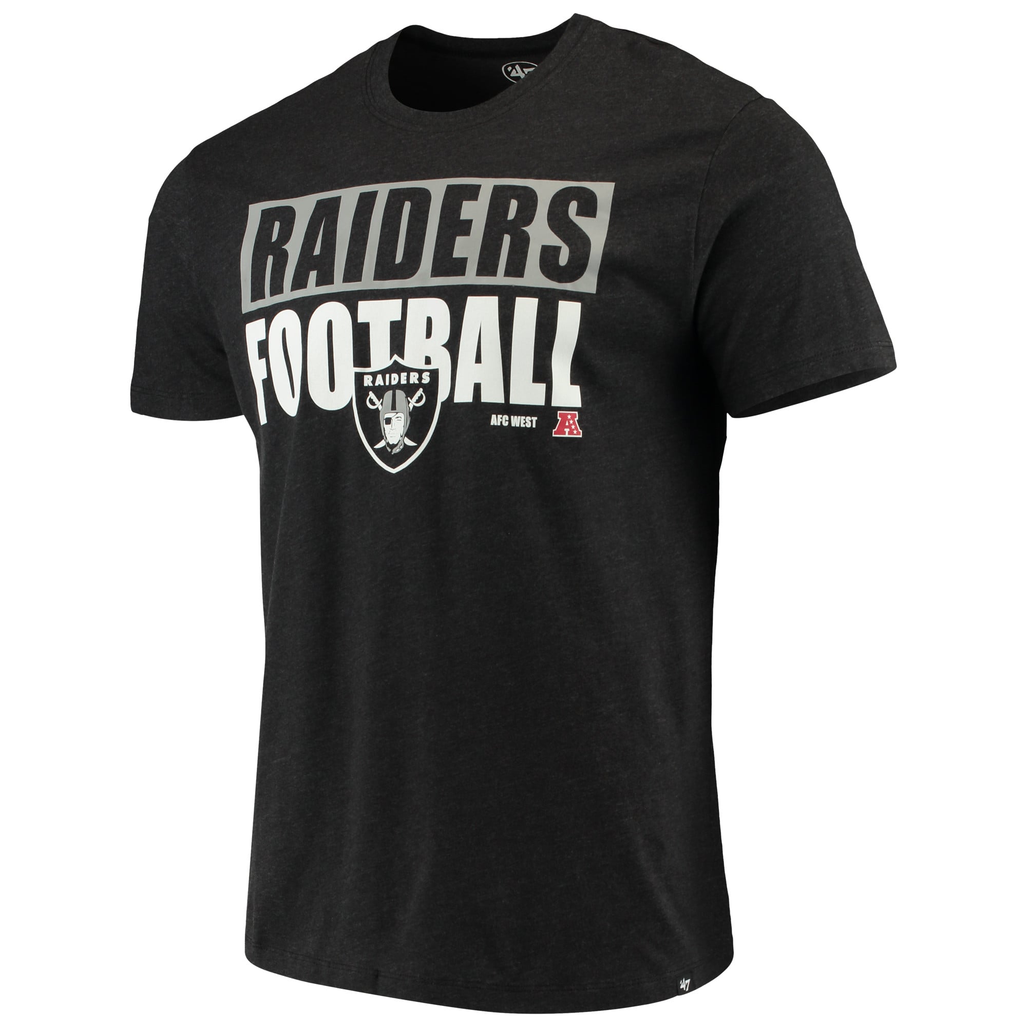 Men's Las Vegas Raiders '47 Heathered Black Blockout Club T-Shirt