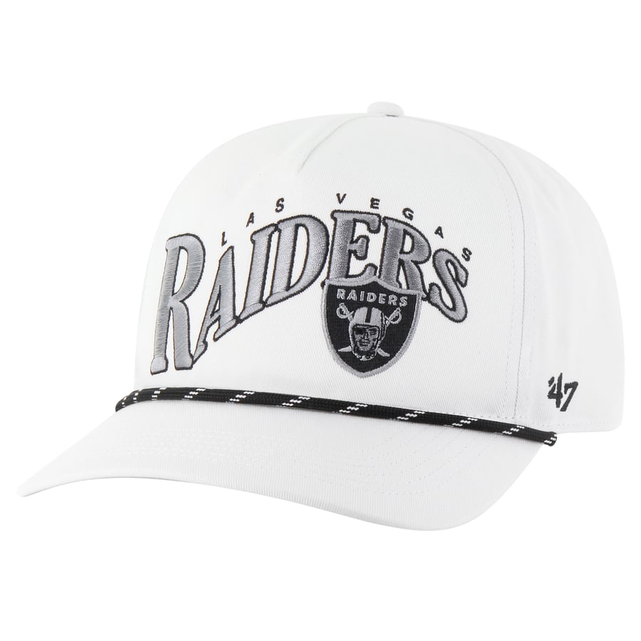Men's Las Vegas Raiders '47 White Wave Speckle Hitch Rope Adjustable Hat