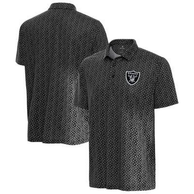 Las Vegas Raiders Antigua Vigorous Polo - Black