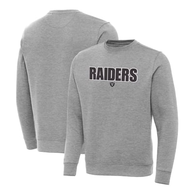 Las Vegas Raiders Antigua Impact Victory Sweatshirt - Heather Gray