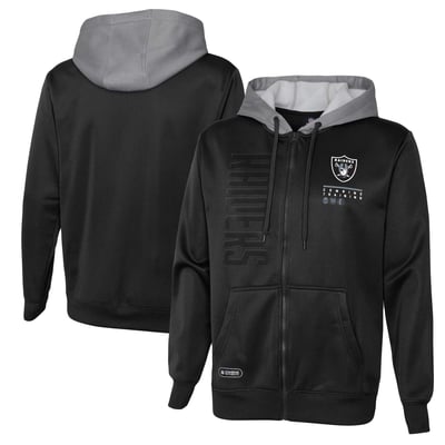 Las Vegas Raiders Combine Authentic Field Play Full-Zip Hoodie Sweatshirt - Black
