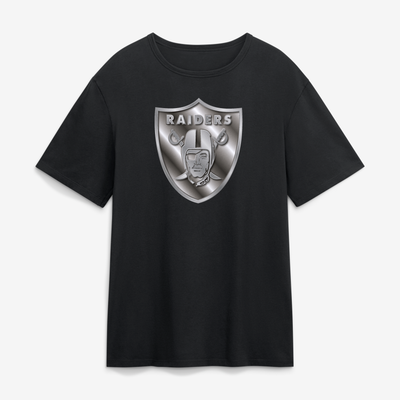 Las Vegas Raiders  Metallic Mascot T-Shirt - Black