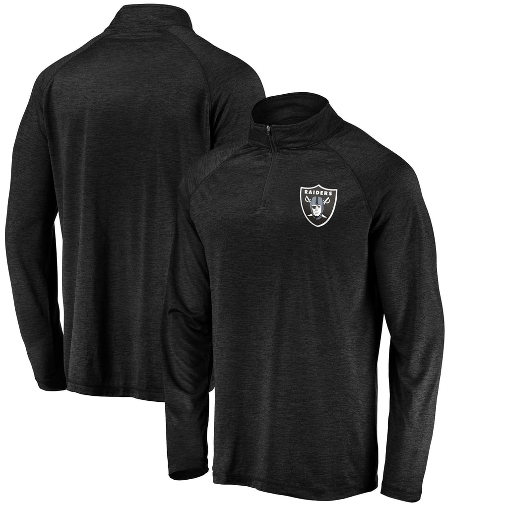 Zipper Code Jacket Men's Las Vegas Raiders Fanatics Black Striated Primary Logo Raglan ...