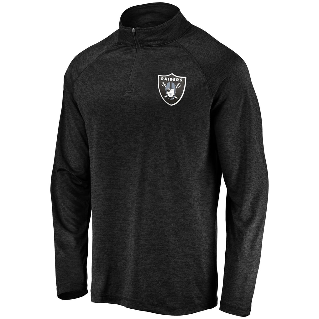 Zipper Code Jacket Men's Las Vegas Raiders Fanatics Black Striated Primary Logo Raglan ...