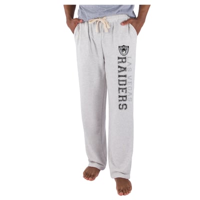  Las Vegas Raiders Concepts Sport Mainstream French Terry Tri-Blend Sweatpants - Oatmeal