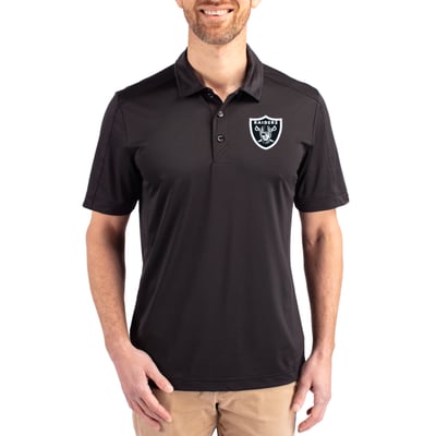 Las Vegas Raiders Cutter & Buck Prospect Textured Stretch Polo - Black