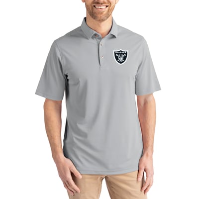 Las Vegas Raiders Cutter & Buck Virtue Eco Pique Recycled Polo - Gray