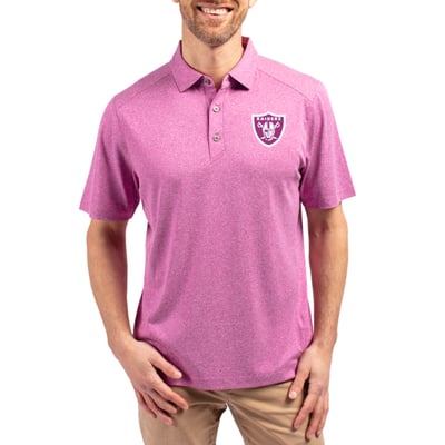 Las Vegas Raiders Cutter & Buck Forge Eco Stretch Recycled Polo - Heather Pink