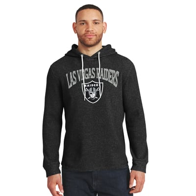 Las Vegas Raiders Darius Rucker Collection by Fanatics Waffle Knit Hooded Tri-Blend Long Sleeve T-Shirt - Black