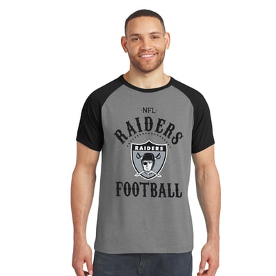 Las Vegas Raiders Darius Rucker Collection by Fanatics Raglan T-Shirt - Charcoal