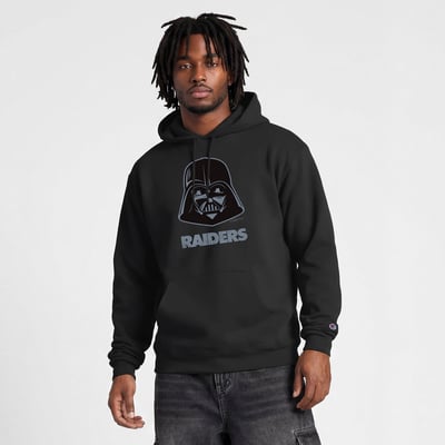  Las Vegas Raiders Disney x Champion Powerblend Full Front Sweatshirt - Black