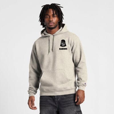  Las Vegas Raiders Disney x Champion Powerblend Fullback Hoodie - Oatmeal