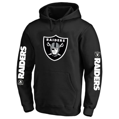Las Vegas Raiders Fanatics Big & Tall 3-Hit Pullover Hoodie - Black
