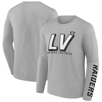  Las Vegas Raiders Fanatics Long Sleeve T-Shirt - Gray