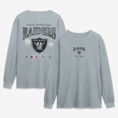 Las Vegas Raiders Fanatics Midnight Falls Long Sleeve T-Shirt - Gray
