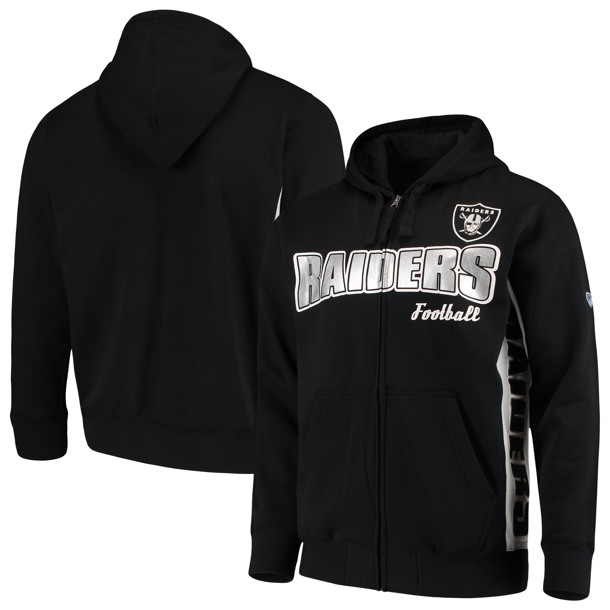 NFL Las Vegas Raiders パーカー ブラック Men's Las Vegas Raiders Hands High Black/Silver Player Full-Zip Hoodie