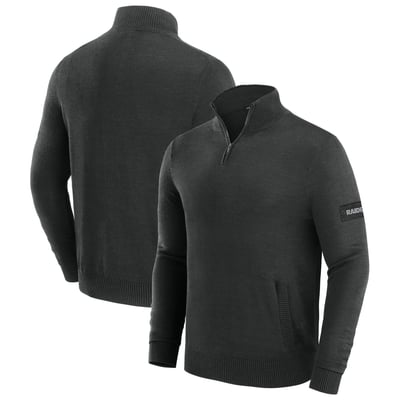 Las Vegas Raiders J. Palmer Franchise Quarter-Zip Sweater - Black
