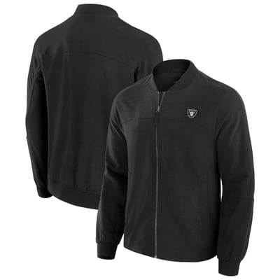 Las Vegas Raiders J. Palmer Lightweight Cover-4 Tri-Blend Full-Zip Jacket - Black