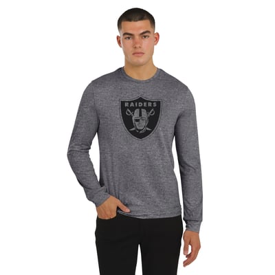  Las Vegas Raiders J. Palmer Four Down Long Sleeve T-Shirt - Charcoal