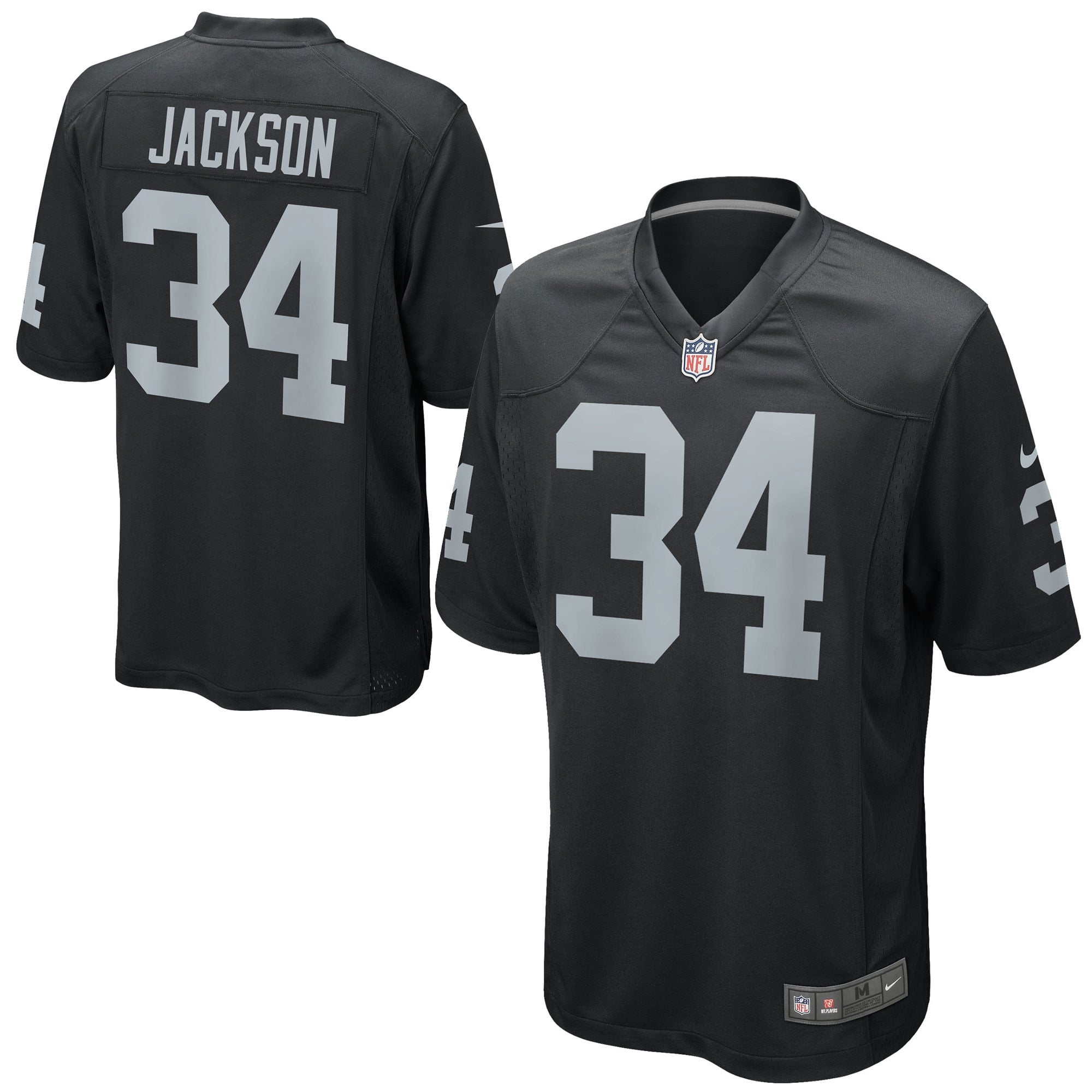 Mens Las Vegas Raiders Bo Jackson Nike Black Retired Player Game