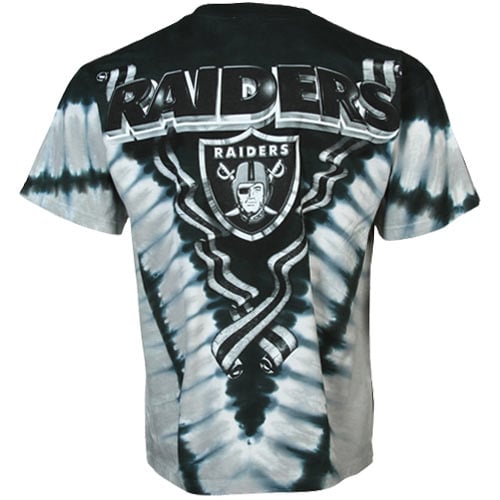 Men's Las Vegas Raiders Majestic Black V Tie-Dye T-Shirt