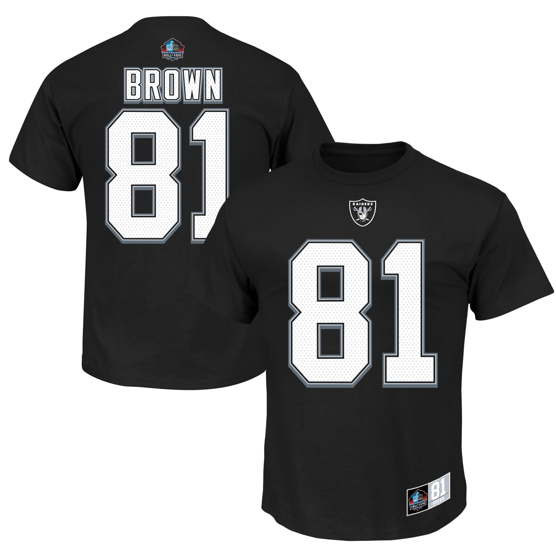 Men's Las Vegas Raiders Tim Brown Majestic Black Hall of Fame